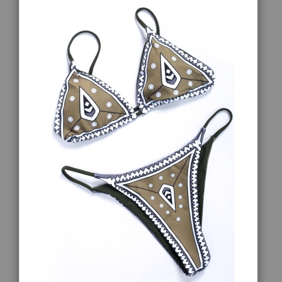 Olive boho bikini - Picture 2 of 2